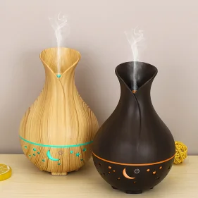 USB Essential Oil Air Difuser Aroma 7 Color Leds Perfume Light Wood Grain Humidifier Aroma Diffuser