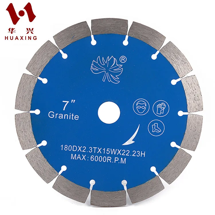 Huaxing 7inch 188mm diamond saw blades for granite concrete stone cutting blades