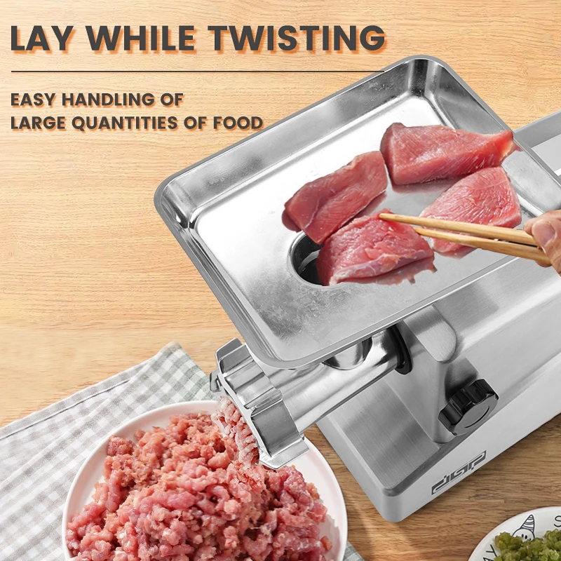 DSP Portable Handle Electric Stainless Steel Household Meat Grinder Domestic Sausage Making Grinding Meat Grinder