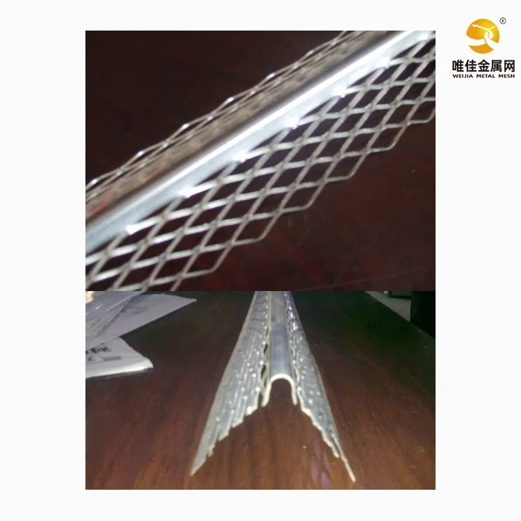 Factory Price Plastering Wall protection Stretch Stucco Expanded G.i Galvanized Steel Metal Drywall Angle Corner Bead for Sale