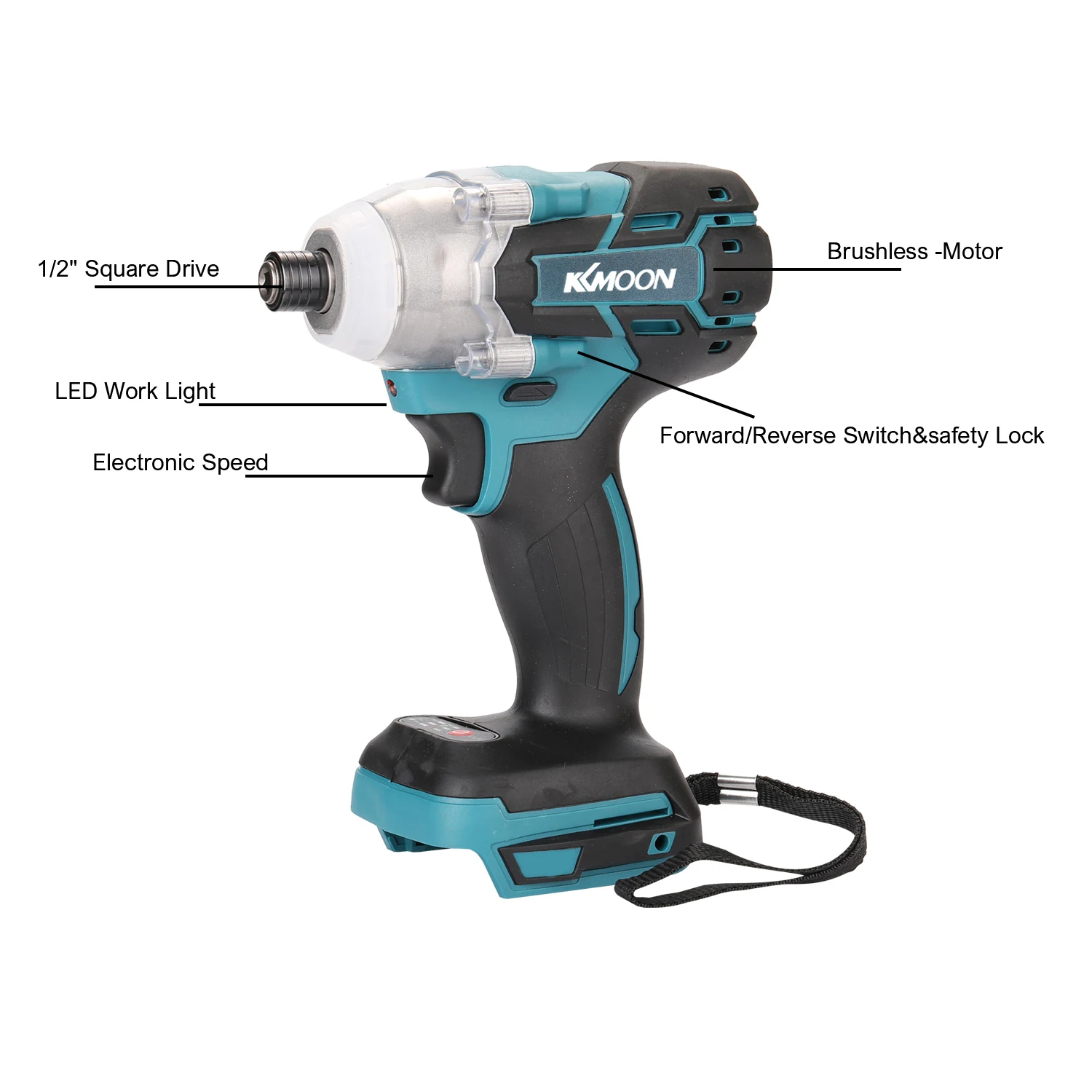 18V Cordless Impact Wrench Screwdriver Brushless Motor High Torque Electric Wrench