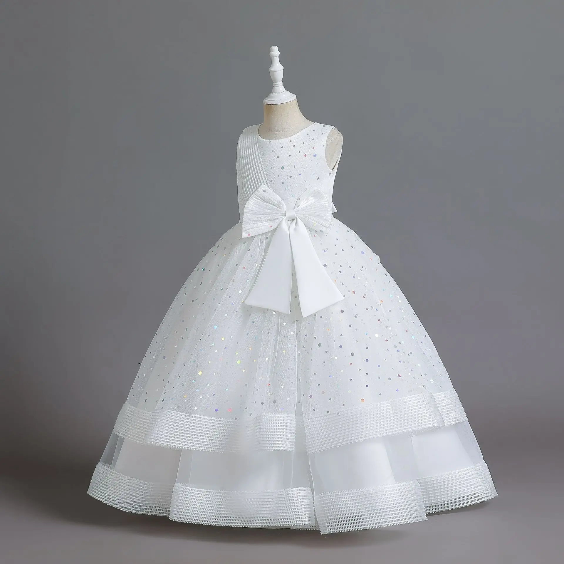 2022 Lovely Girl New Design Fancy Flowers Frock Children Modern Clothes Kids Party Wear Dress