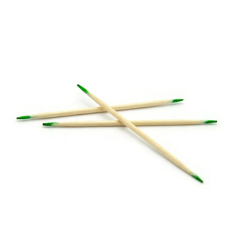 5W per box Mint flavored disposable custom packaging logo wooden environmentally friendly fruit toothpicks