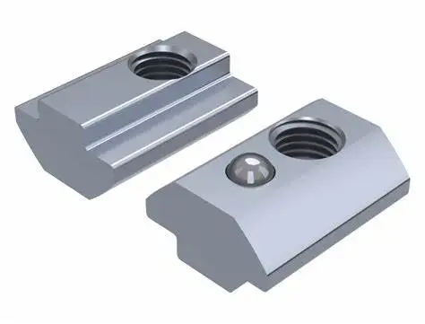 T Tee Slot Nut 2020 3030 4040 4545 Roll Ball Spring Nut Slide Aluminium Profile M3 M4 M5 M6