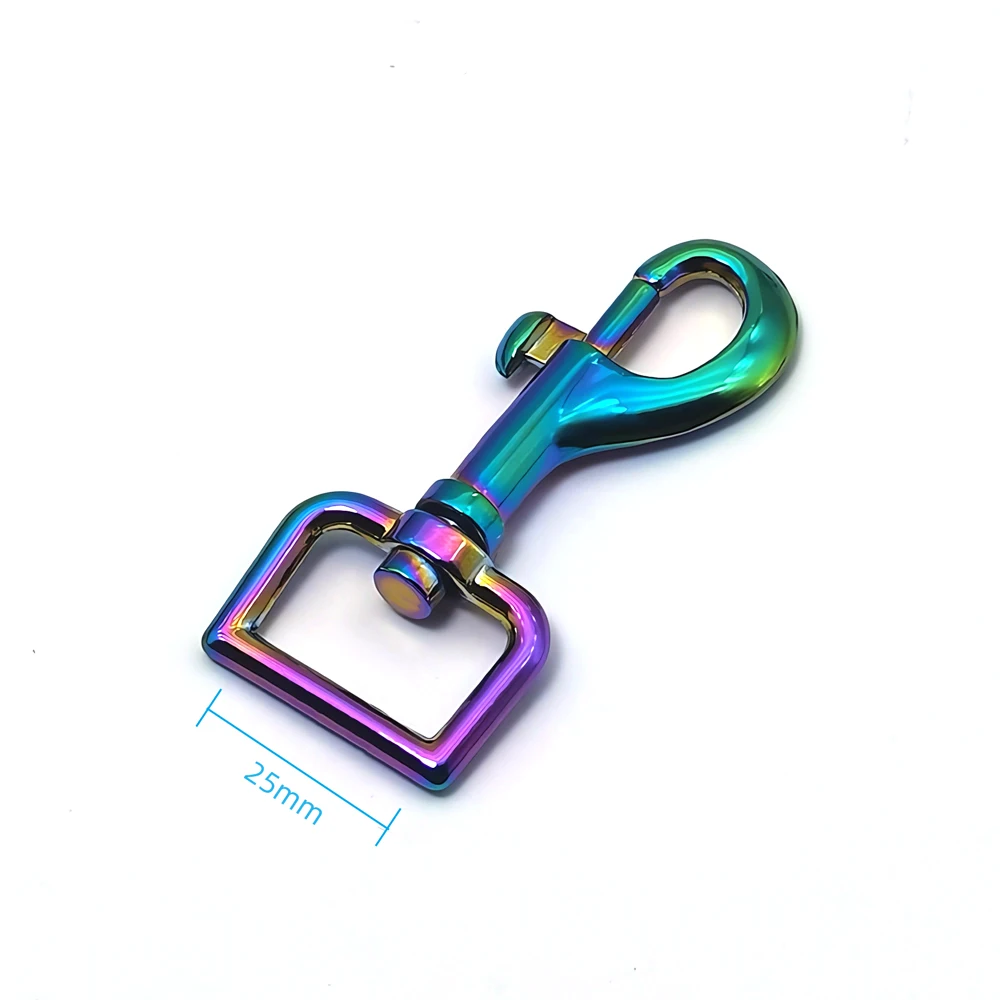 Dog Collar Metal Accessories 25mm D Ring Quick Release Buckles 1 Inch Bag Snap Hook For Pet Traction Rope