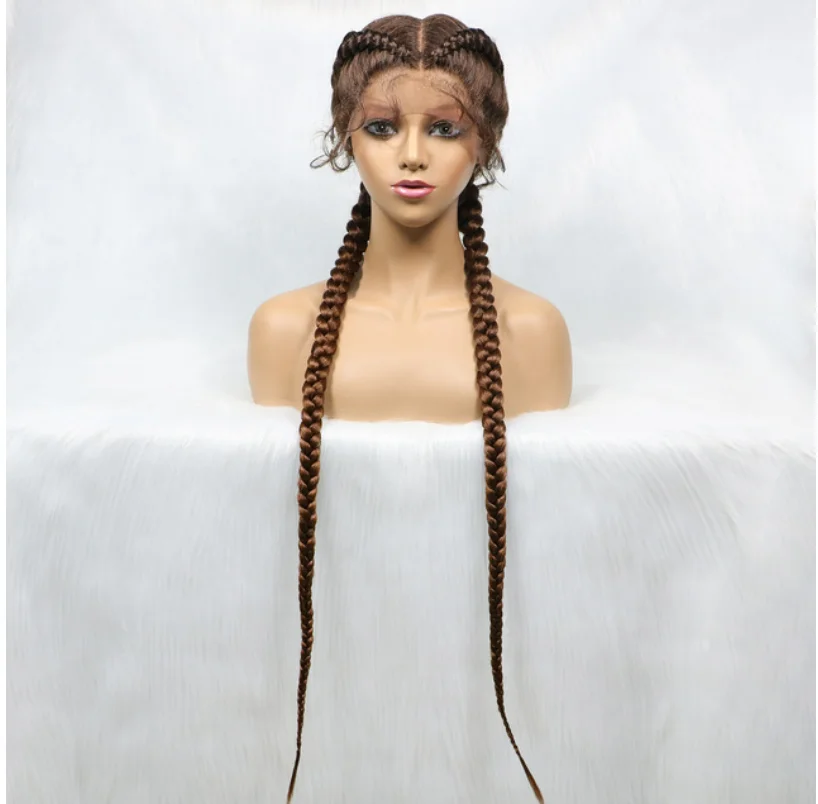 Brazilian virgin human hair cornrow braided wig for black women braided weave full lace wigs hd braided laces wigs vendors