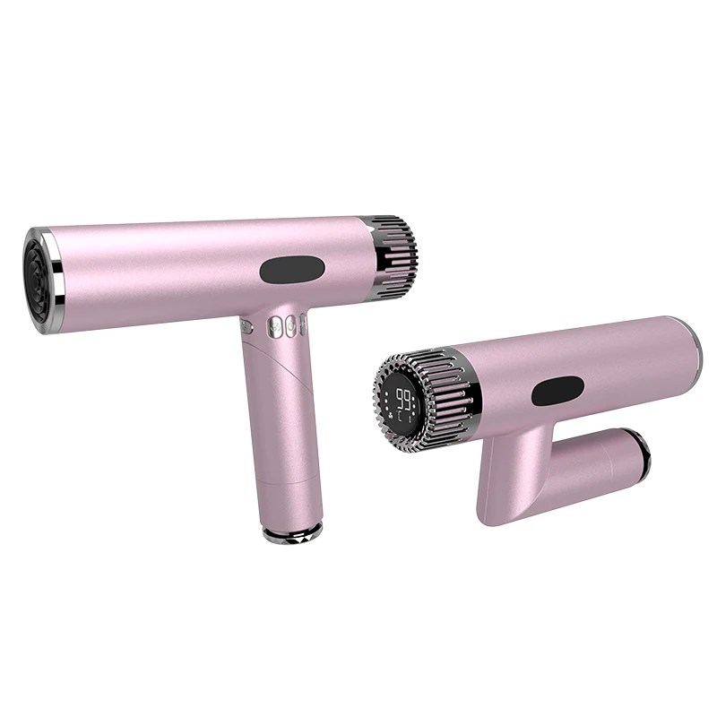 Профессиональный бесшумный вращающийся шнур питания в сложенном виде с отрицательными ионами BLDC Motor Salon Home мини беспроводной фен с удаленной вилкой