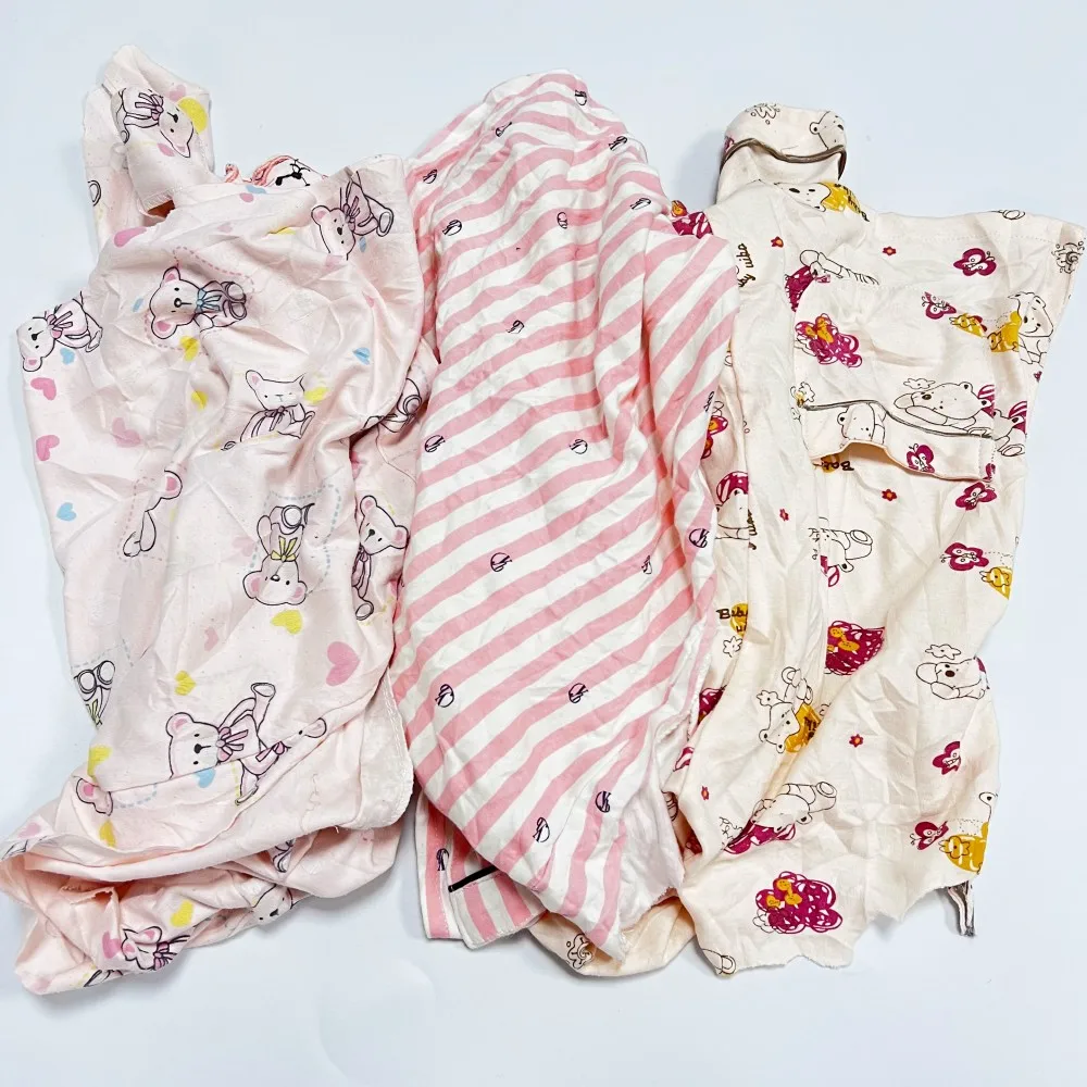 High quality 100% cotton recycled light  color mixed t shirt rags cleaning cloth marine rags in bale
