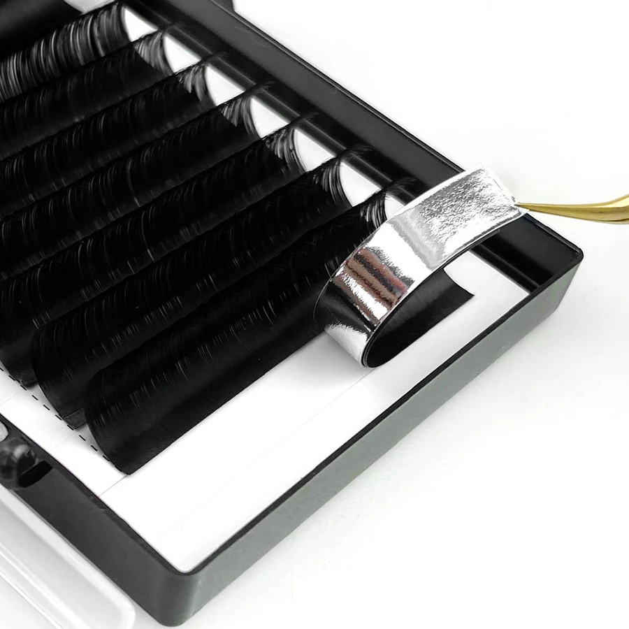 individual lashes wholesale matte black lash extensions hand made volume mink individual silk eyelash extensions