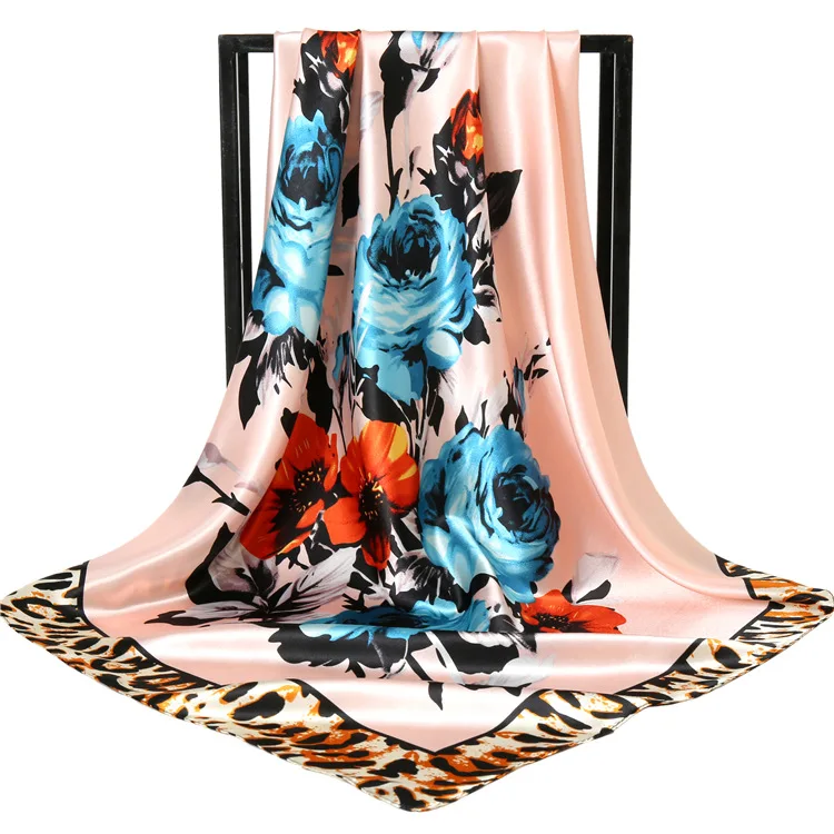 Dubai Latest Muslim Vintage Scarfs 90cm*90CM Square Silk Scarf