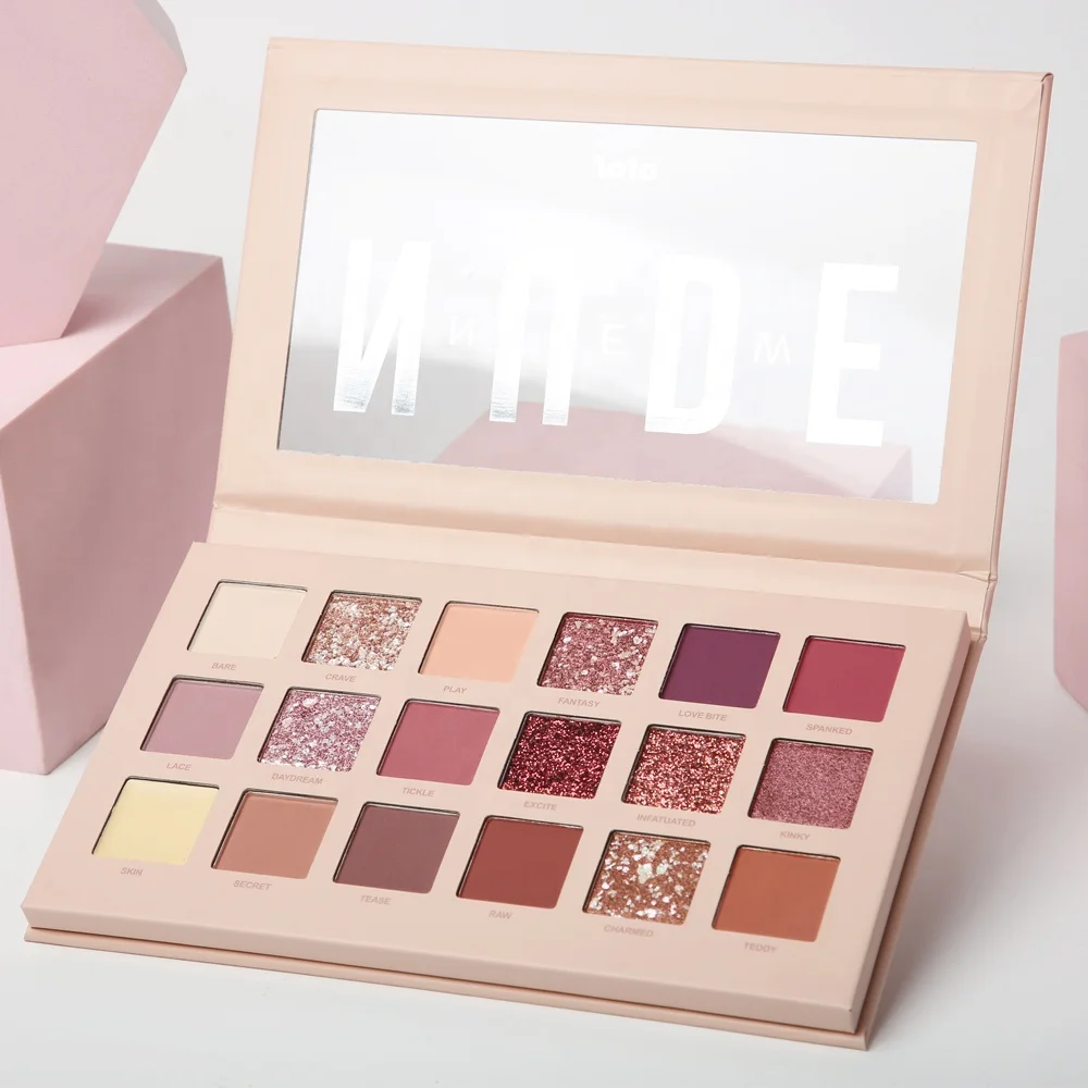 Rose Gold Nude Beauty Makeup Eyeshadow Palette For Dark skin Vegan Pigmented