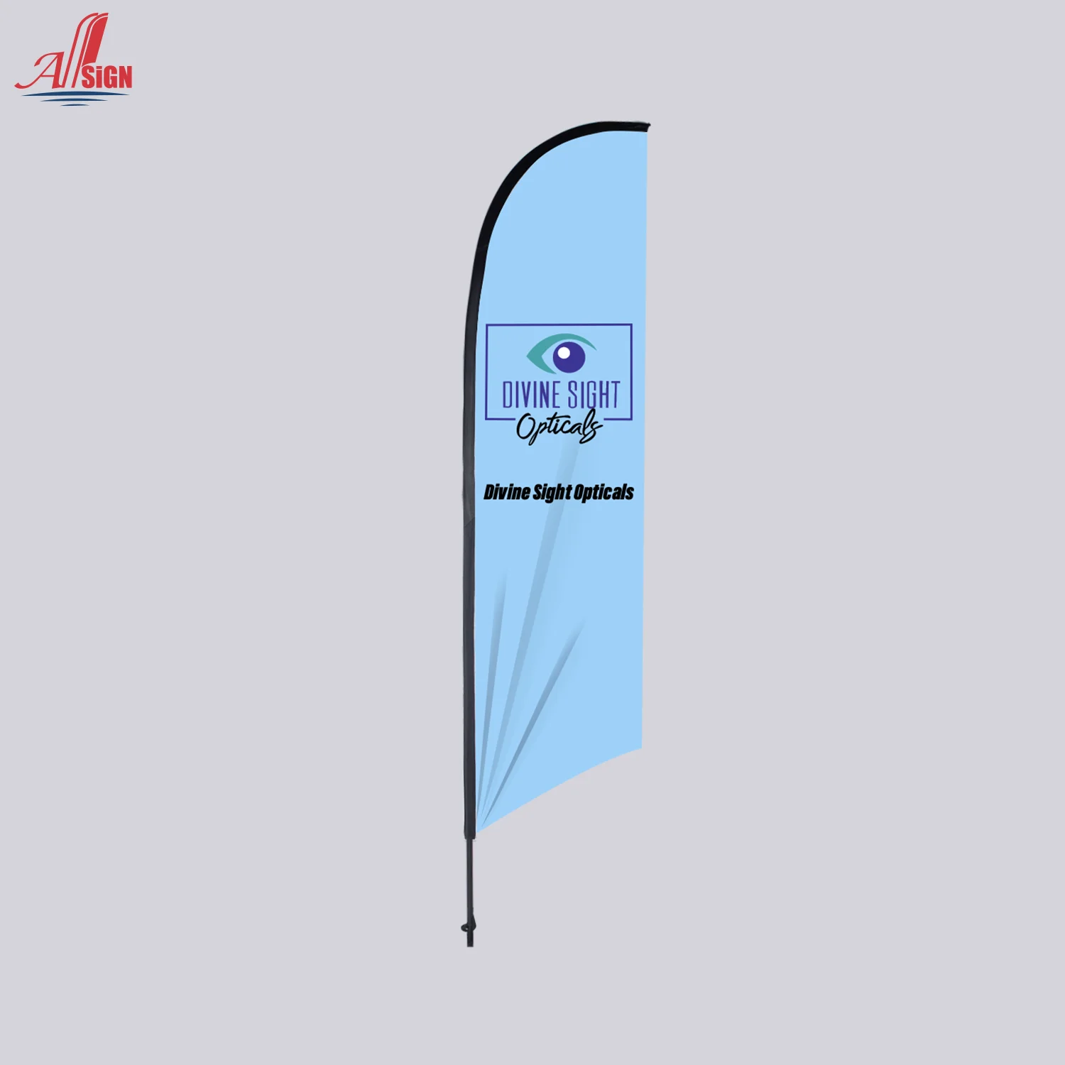 Single Double Side Digital Printing Customized Logo Beach Flags
