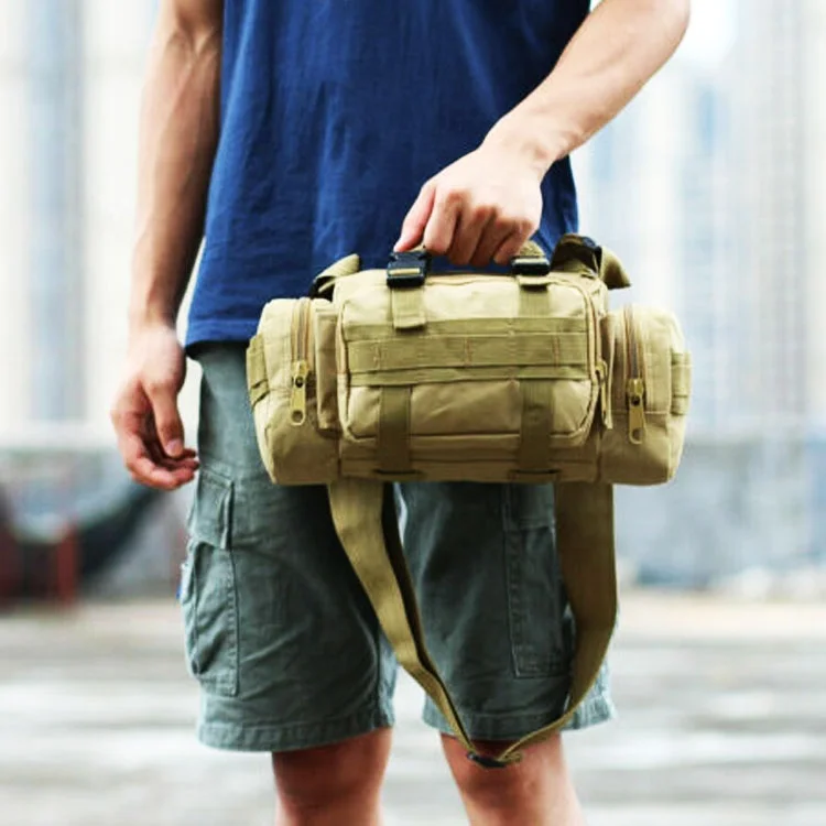 AYPPRO Single Shoulder Tactical Waist Pack Outdoor Camouflage Canvas Camera Bag Waterproof for Running Gym Travel