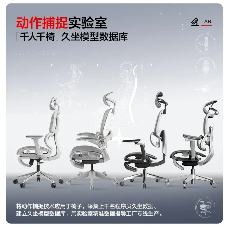 High Back Ergonomic Executive Swivel Mesh Chairs with Adjustable Headrest 3D Dynamic Lumbar Support and 6D Armrests