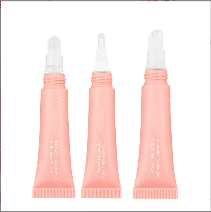 15ml customized  silicone functional head hose lip gloss tube package concealer hose