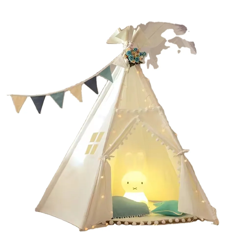 Wholesale Portable Infantil Baby LED Decoration Outdoor Indoor Play House Teepee Play Toy Kids Tent