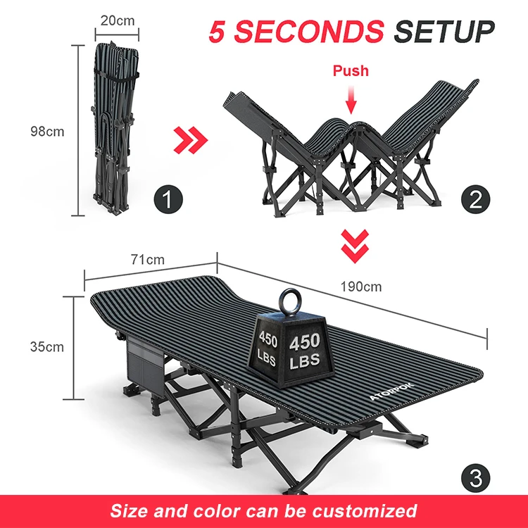 baby camp bunk tent Durable Outdoor Wholesale lightweight Hiking Products folding bed chair red cross camping cot