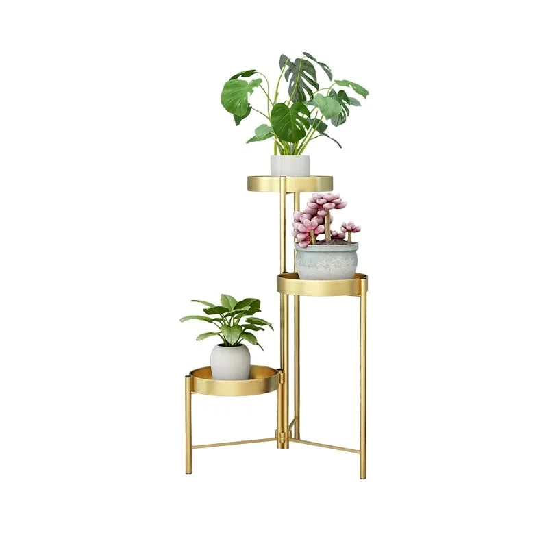 New designed Flower Racks Display Modern Planter Stand Plant Pots Round Flower Plant Pot Stand