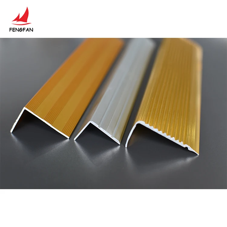 Anti-slip staircase nosing aluminum edge profile stairway step edge trim