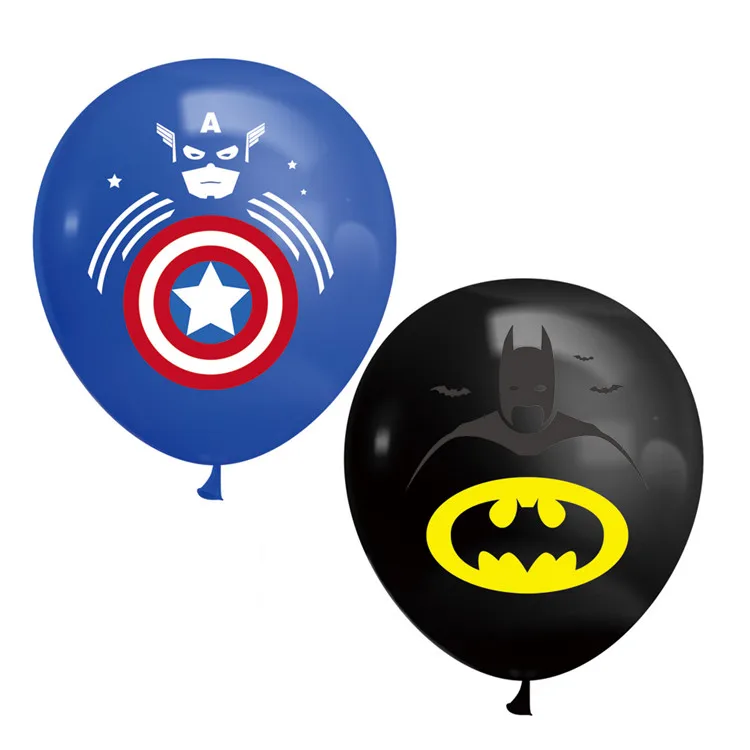 
Most Popular Shipping Cartoon Latex Balloons Superhero Party Decorations Heroes Balloon 
