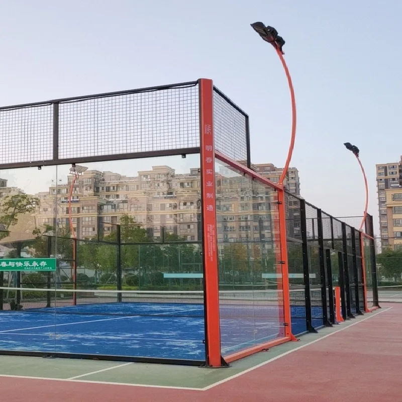 Hot Sale 2024 New Design Assembled Panoramic indoor outdoor Pala Padel Tennis Court by padel