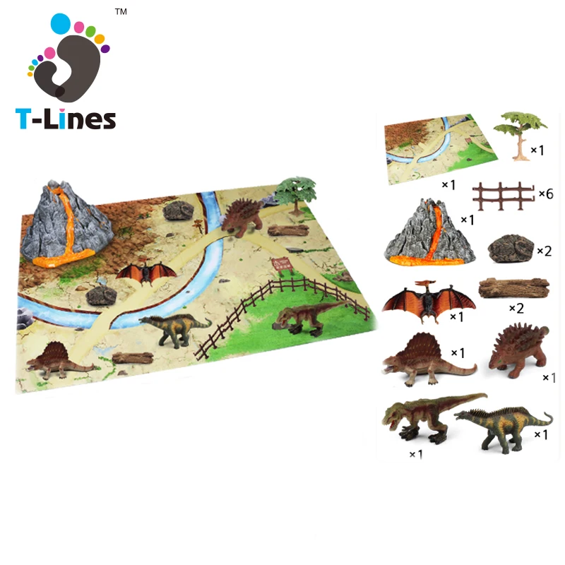 Popular Items Educational Realistic Small Dino Plastic Model Dinosaur Play-set Toys Figure Board Game For Kids