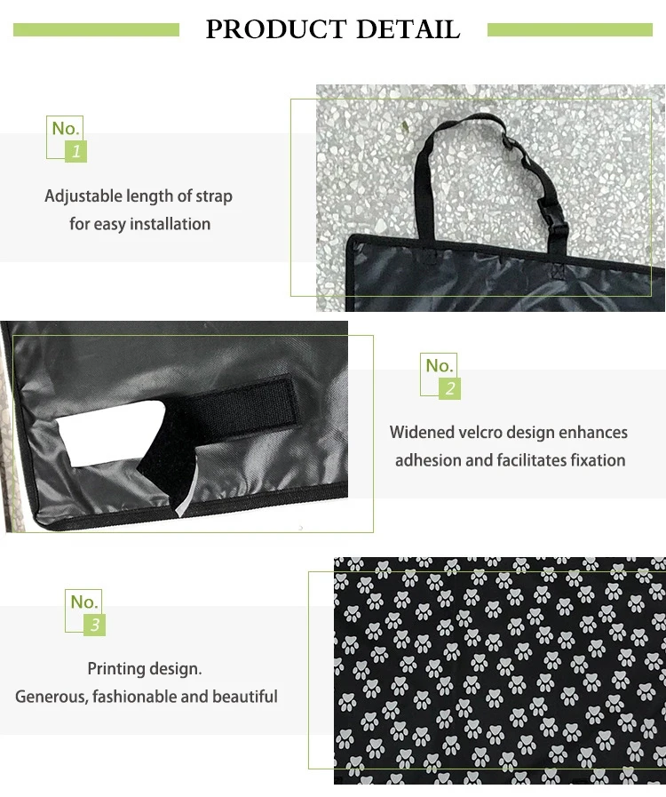 Washable Dog Accessories Oxford Car SUV Seat Cover Waterproof Floor Mat for Dogs Cats