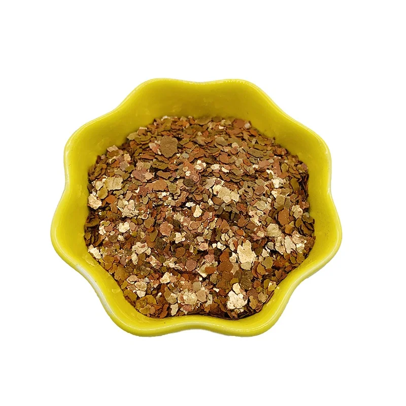 Golden color mica flakes for terrazzo aggregate epoxy metallic floor