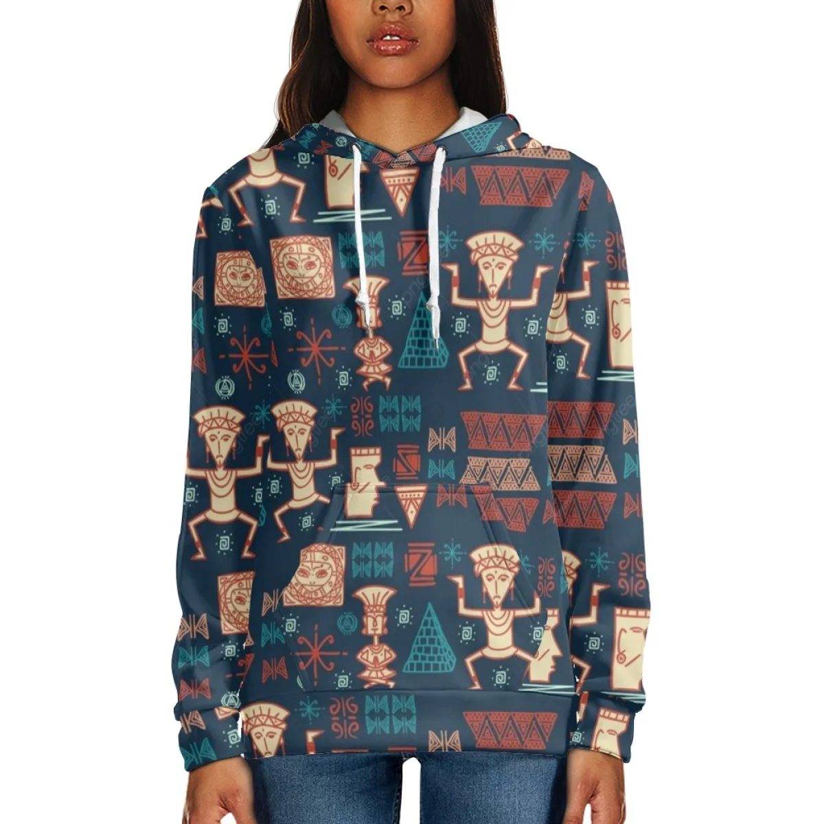 Newest Design Mexico Maya Aztec Hoodie for Women Striking Graphic Soft Trendy for Everyday Comfort and Style Print On Demand