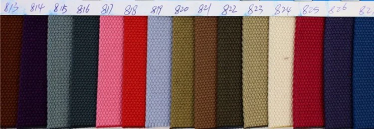 2mm Thick 1cm 2cm Multi-Color 100% Cotton Polyester Canvas Strap Heavy-duty for Shoes Home Textiles and Bags