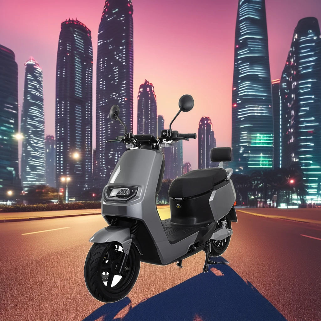 High Speed 45Km/H Motorcycle Electric Bike Led Lamp Green Initiative Scooter Electric Moped Retro