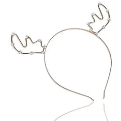 Alloy Rhinestone Hair Accessories Hairband Headband for Christmas  metal christmas headband