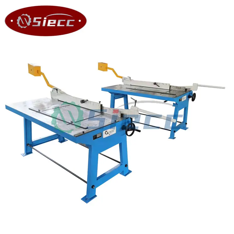 Manual sheet metal guillotine shearing machine and sheet metal cutting tool