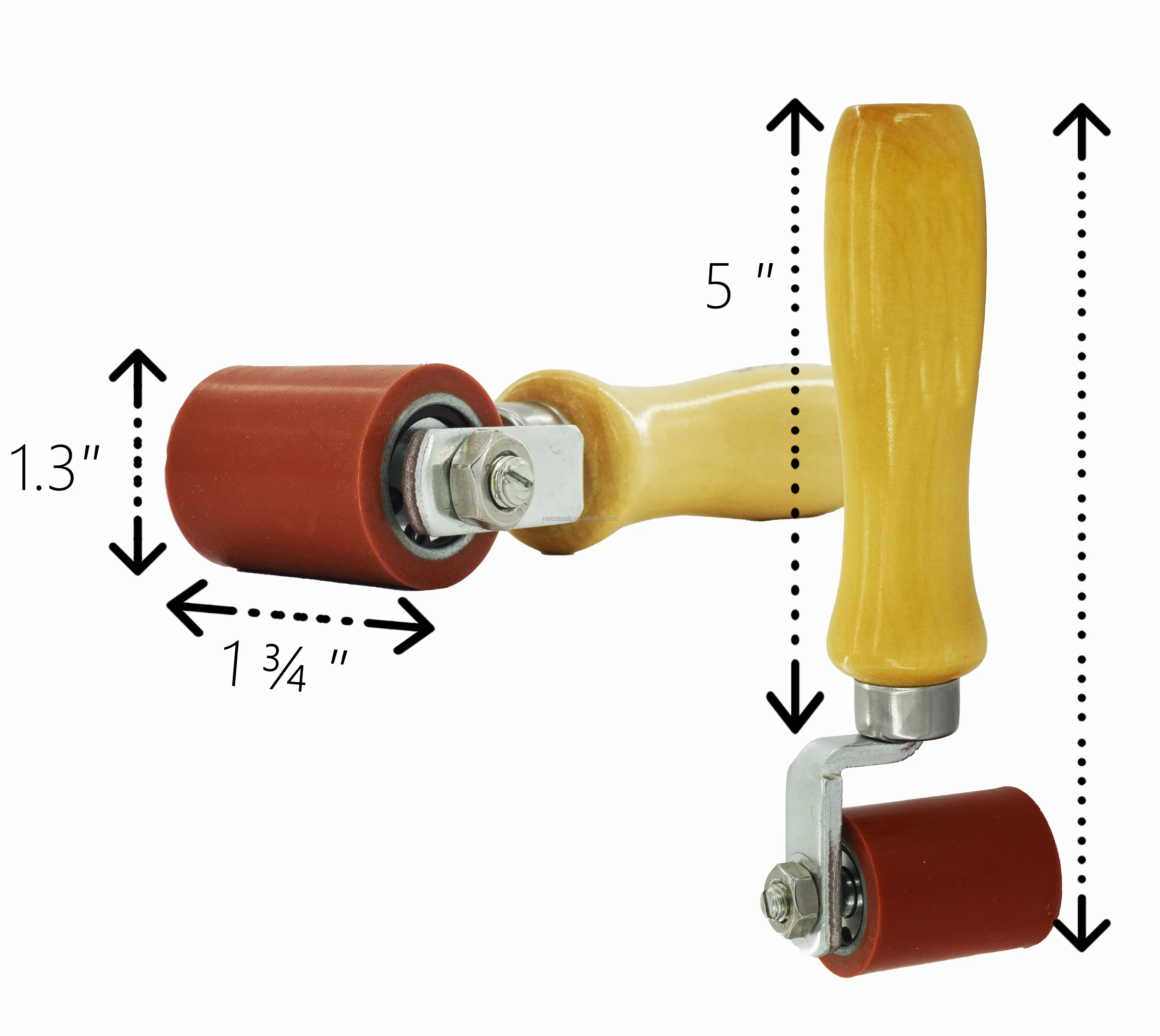 45mm Professional Heavy Duty Silicone Seam Roller for PVC/TPO/EPDM Roofing Vinyl Decking Membrane and Tarpaulin Banner Welding