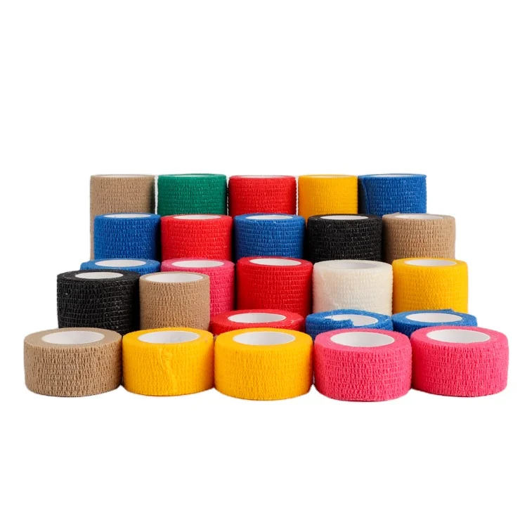 Спортивная лента Водонепроницаемая самоклеящаяся эластичная бинт Нетканая когезионная повязка для тату