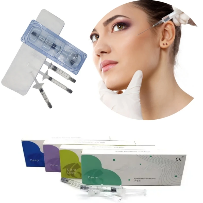 Hyaluronic Acid Gel Injection Lip Filler Anti-wrinkle Cross Linked Ha Dermal Filler 1ml 2ml