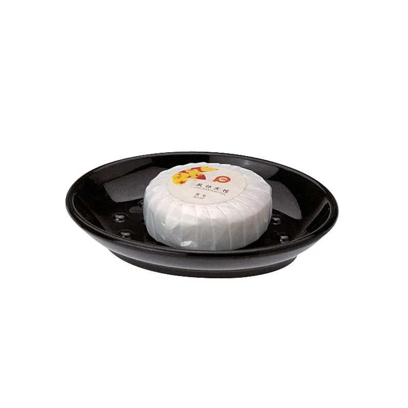 Bathroom Soap Holder White or Black colour Hotel room Plastic Soap Dish Acrylic Mini Oval Soap Dish