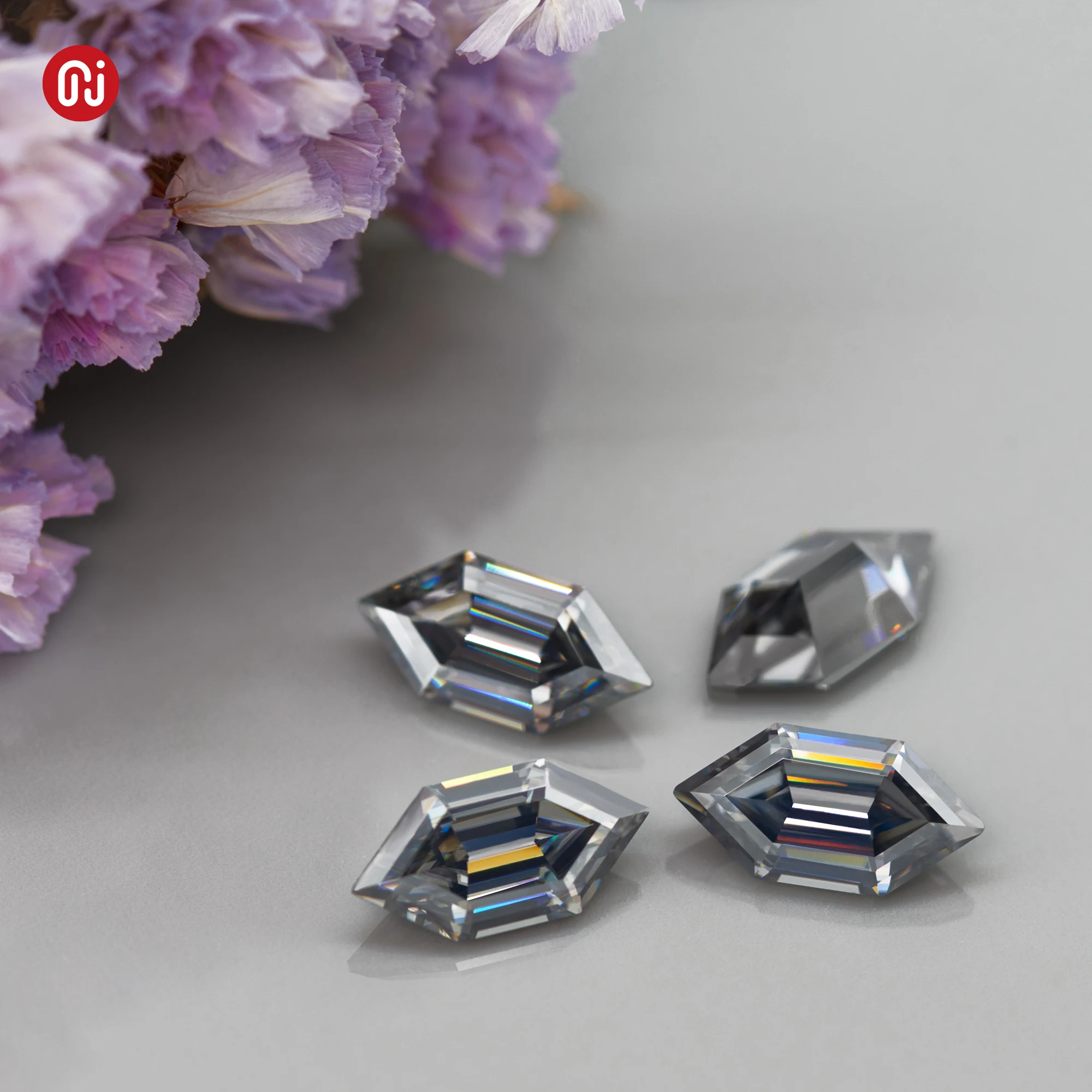 GIGAJEWE Gray color Moissanite Manual cut Dutch Marquise cut Gemstone Brilliant Stone  Excellent Cut For Jewelry Making