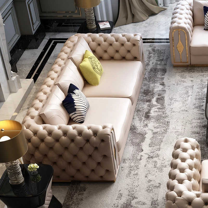 Роскошная Арабская Высококачественная кожаная современная домашняя мебель Medusa диван для гостиной