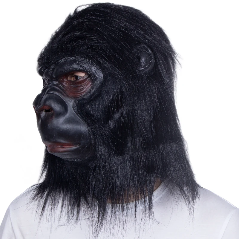 Halloween Latex Gorilla Mask Adult Full Face Funny Animal Mask Monkey Halloween Party Cosplay Props