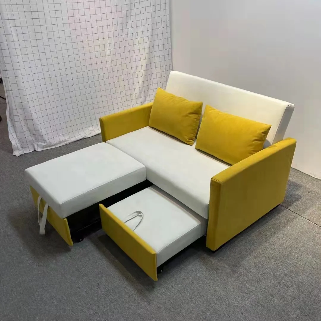Modern Cum Smart Sofa Beds Small Living Furniture Fabric Foldable Beds Sofa Hotels Transformer Single Seat Folding Sofa Bed