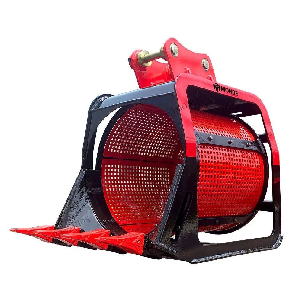 MONDE new Excavator rotary screening bucket sieve bucket mesh grid size for 18-25 ton machine