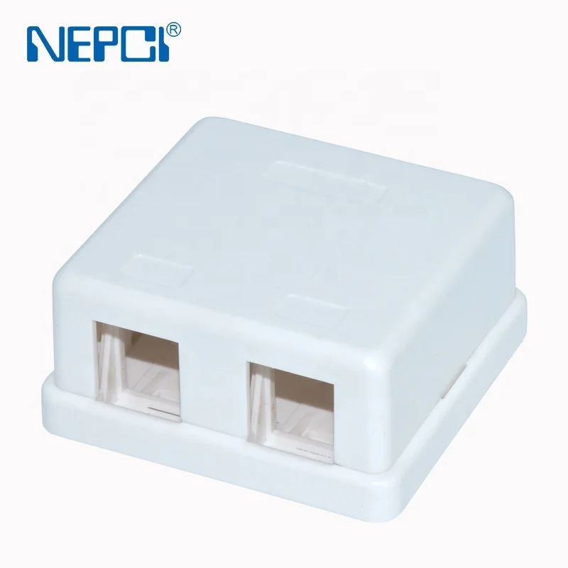 Nepci завод двойной поверхностного монтажа коробка XJY-6117032 2 сетевой порт RJ45 Keystone