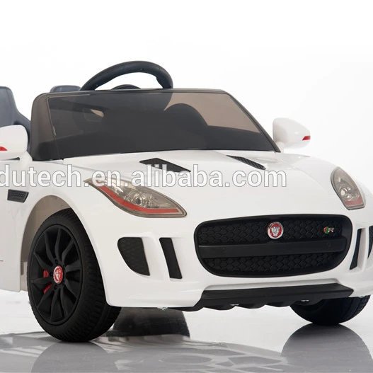 Jaguar уполномоченный F-TYPE 12V металлической живописи детская Езда на машине с батарейным питанием MP3 LED дверь открыта для автомобиля пульт дистанционного управления