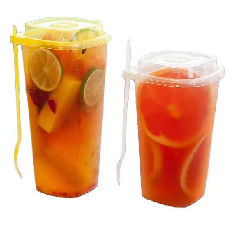 Высококачественный сделанный на заказ пузырьковый чай Boba 32 унции пластиковые крышки для высоких капсул напитков черная крышка из ПП холодной чашки домашних животных