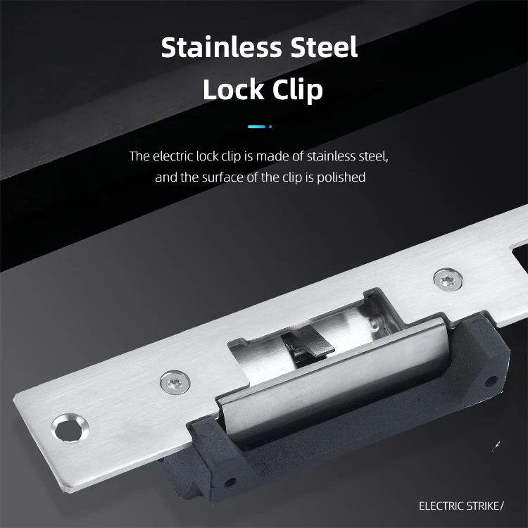VIANS NO NC Access Control System Narrow Door Security Electric Strike Long Type European Electric Strike