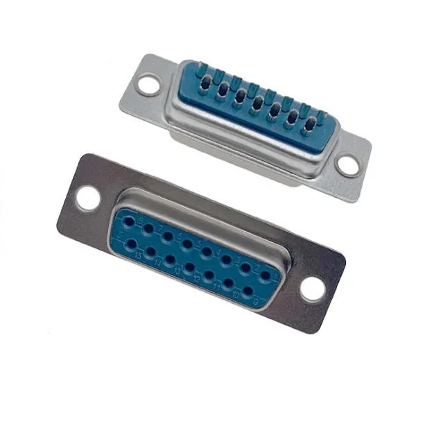 Lycn D-SUB Connector Solder Cup type DB with Punch Pin Male Female Dual Row Gold Plated D-sub connector db9 15 25 37 40 50pin