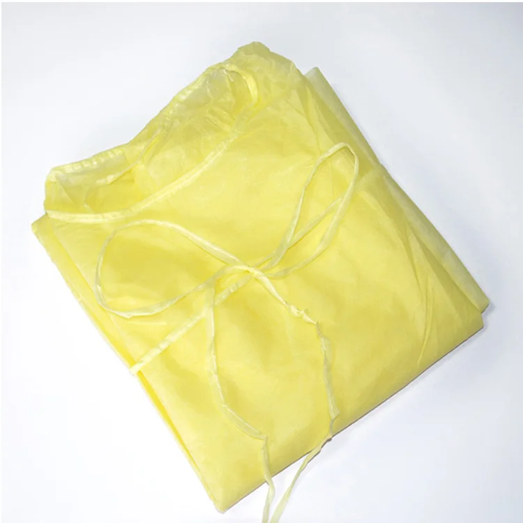 High quality level 3 isolation gown with cuff non woven safety protective isolation gown