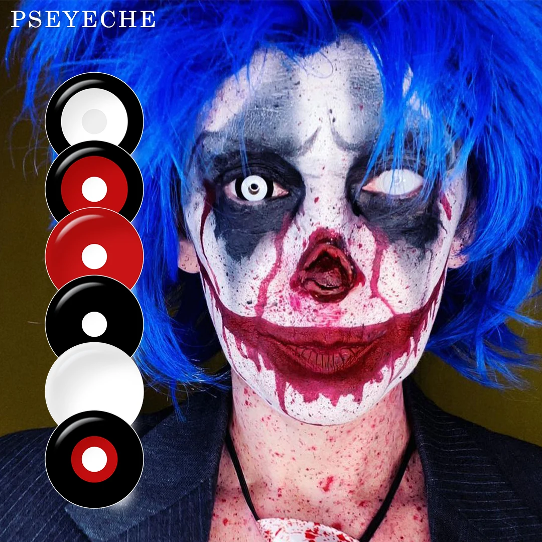 Hot Peyeche SCLERA Black Lens Crazy contact lens Halloween Cosplay Black out White Color emballage lentille  lentes de contato