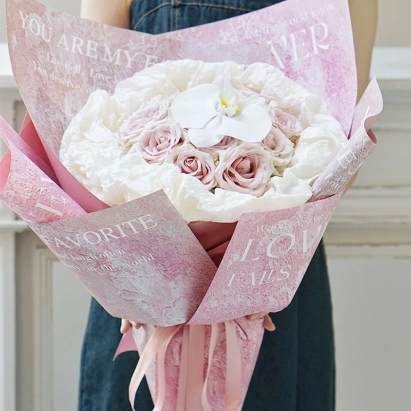 LUCIA Oil Painting Bouquet Wrapping Paper Gift Wrapping Paper Flower Wrapping Paper LF160701